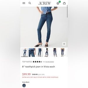 J. Crew Toothpick Jeans